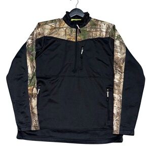 Magellan Camo Loose Fit Hurt Gear Quarter Zip Pull Over. Size M